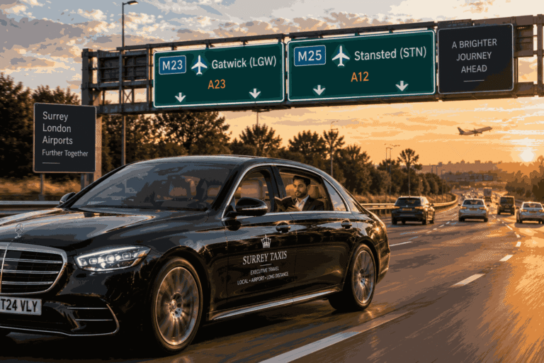 Airport Transfers for Sunbury Residents Flying from Gatwick, Stansted and Luton