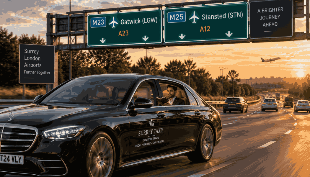 Airport Transfers for Sunbury Residents Flying from Gatwick, Stansted and Luton